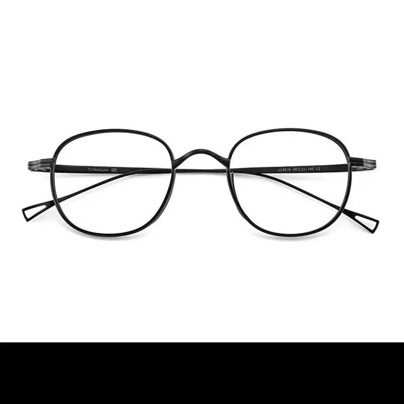 Unisex Round Full Rim Titanium Prescription Glasses 8016 — view 8 | Rx Spectacle