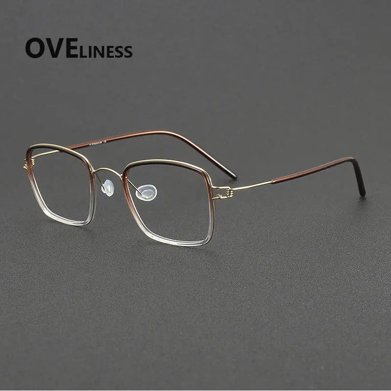 Women's Polygon Full Rim Titanium Prescription Glasses 381048 — view 7 | Rx Spectacle