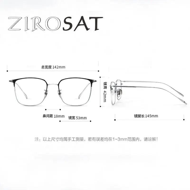 Unisex Square Full Rim Titanium Prescription Glasses 890932 — view 2 | Rx Spectacle