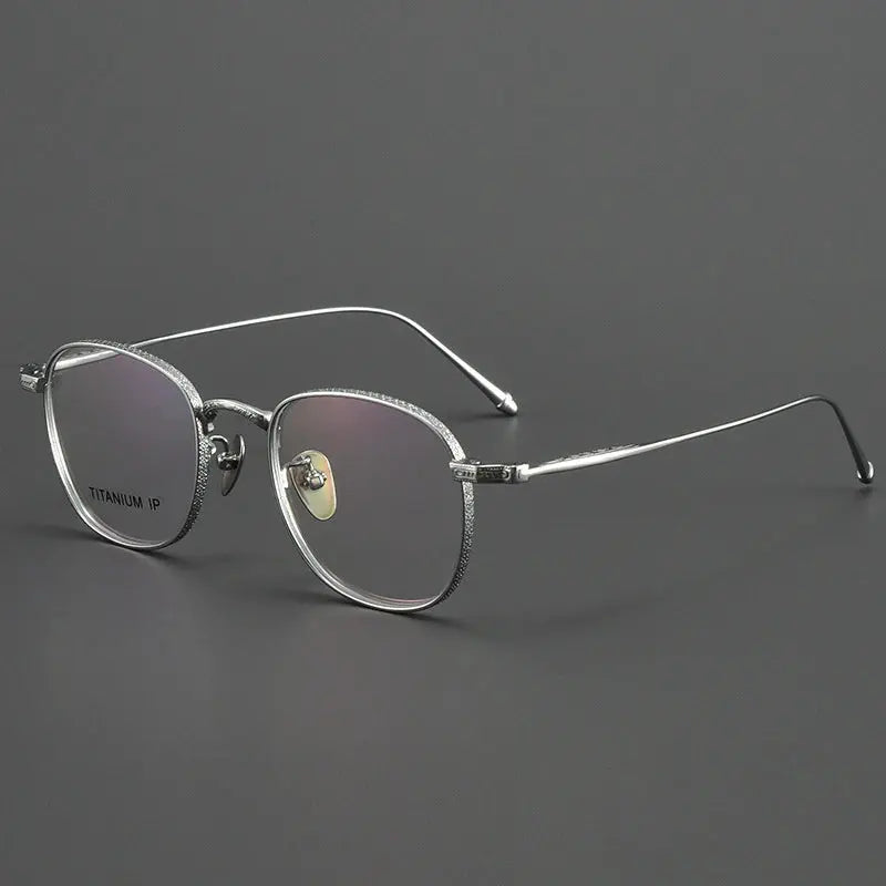 Women's Oval Full Rim Titanium Prescription Glasses 73090 — view 3 | Rx Spectacle