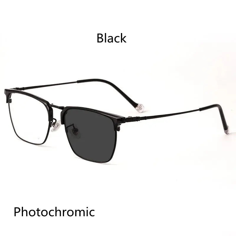 Unisex Square Full Rim Titanium Reading Glasses 8628 — view 13 | Rx Spectacle