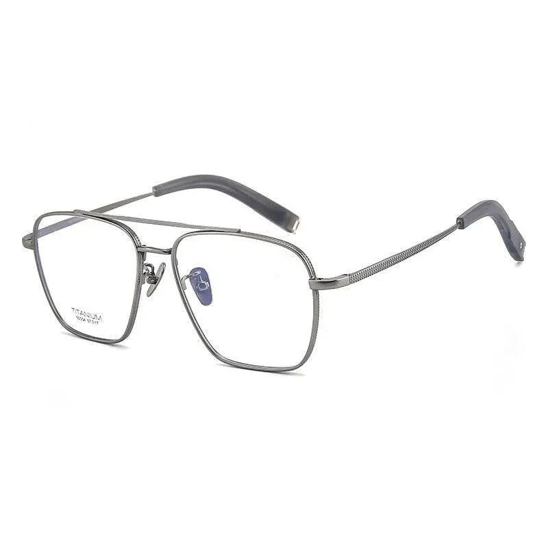 Men's Square Full Rim Titanium Prescription Glasses 500041 — view 3 | Rx Spectacle