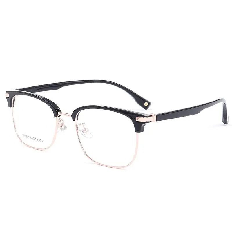 Men's Square Full Rim Acetate Prescription Glasses 8535YF — view 4 | Rx Spectacle