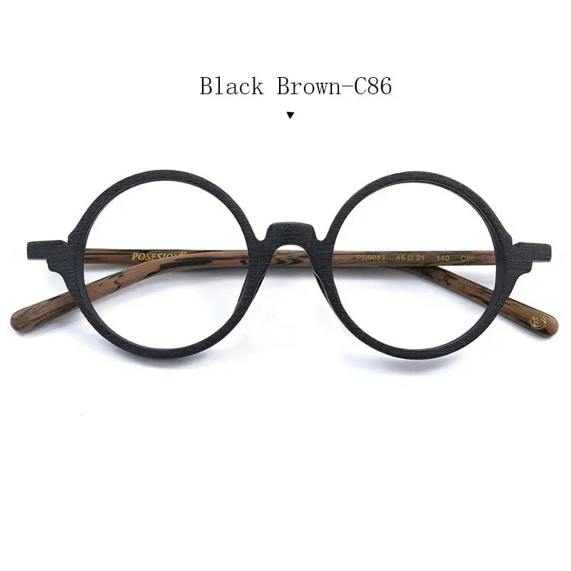 Women's Round Full Rim Titanium Prescription Glasses 88341 — view 3 | Rx Spectacle