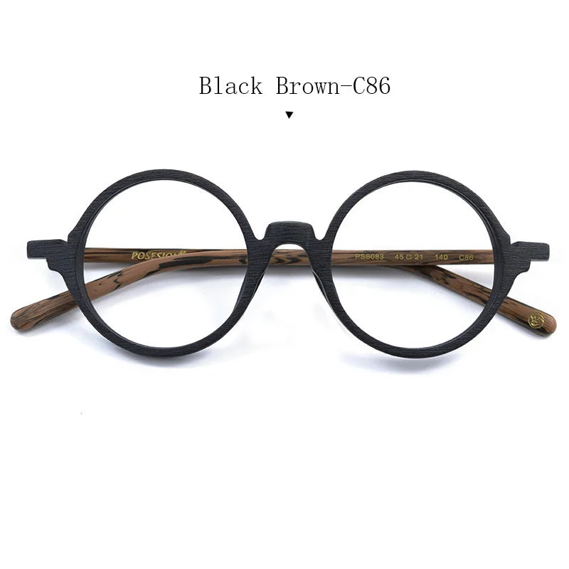 Unisex Round Full Rim Acetate Prescription Glasses 883400 — view 5 | Rx Spectacle