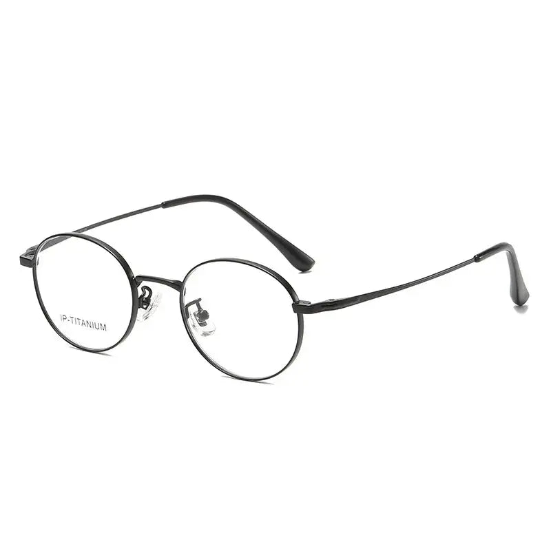 Women's Oval Full Rim Titanium Prescription Glasses 698521 — view 4 | Rx Spectacle