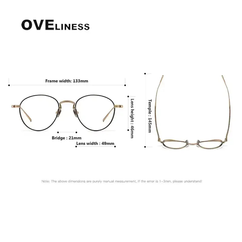 Women's Oval Full Rim Titanium Prescription Glasses 63096 — view 2 | Rx Spectacle