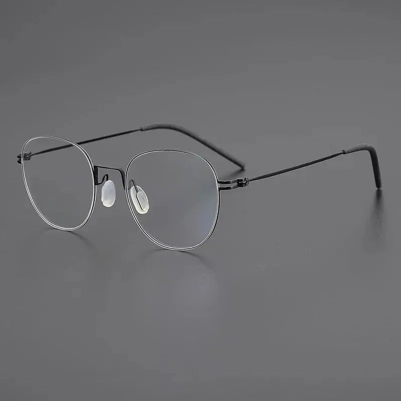 Women's Oval Full Rim Titanium Screwless Prescription Glasses 199892 — view 4 | Rx Spectacle