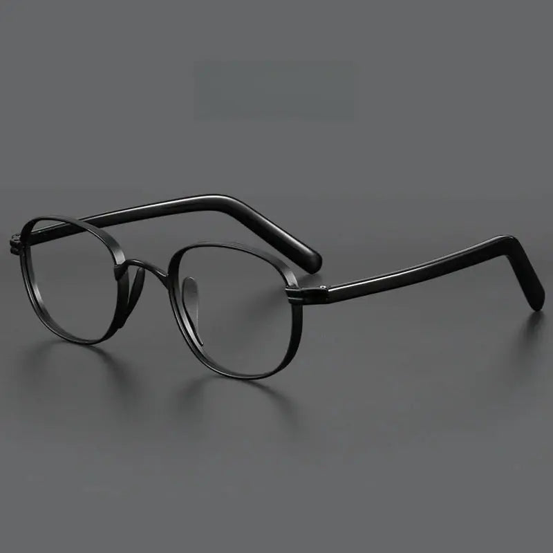 Men's Oval Full Rim Titanium Prescription Glasses Y8017 — view 7 | Rx Spectacle