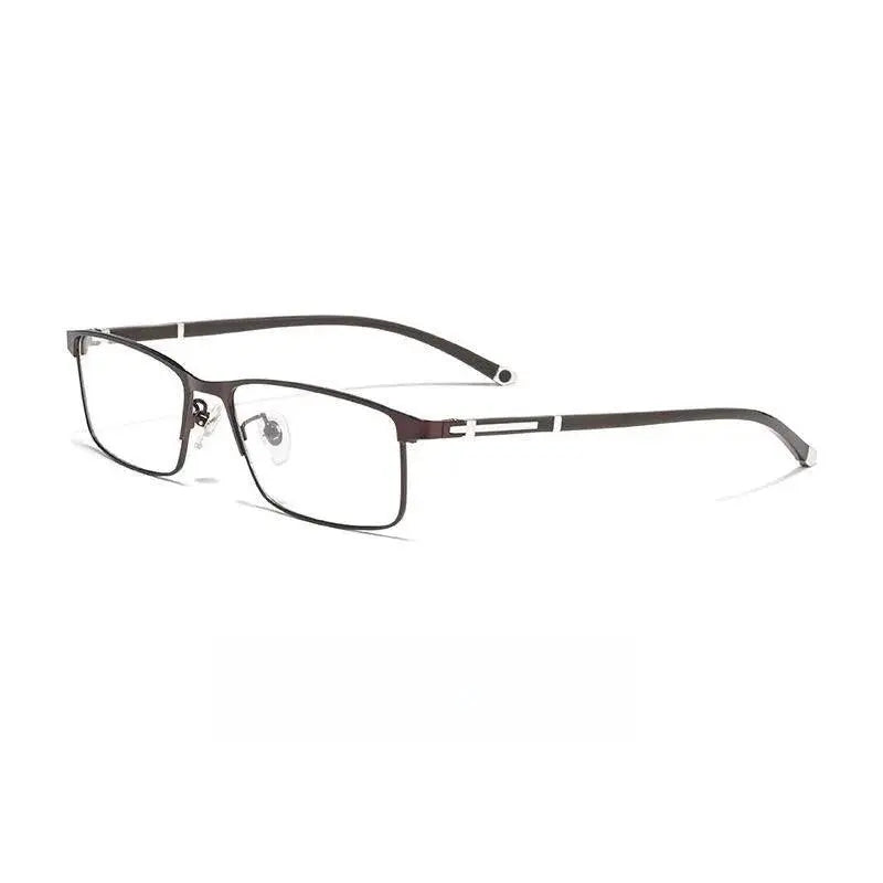 Men's Square Semi-Rimless Alloy Prescription Glasses P9212 — view 12 | Rx Spectacle