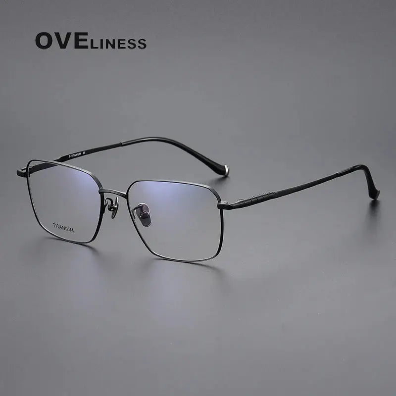 Men's Polygon Full Rim Titanium Prescription Glasses 80904 — view 3 | Rx Spectacle