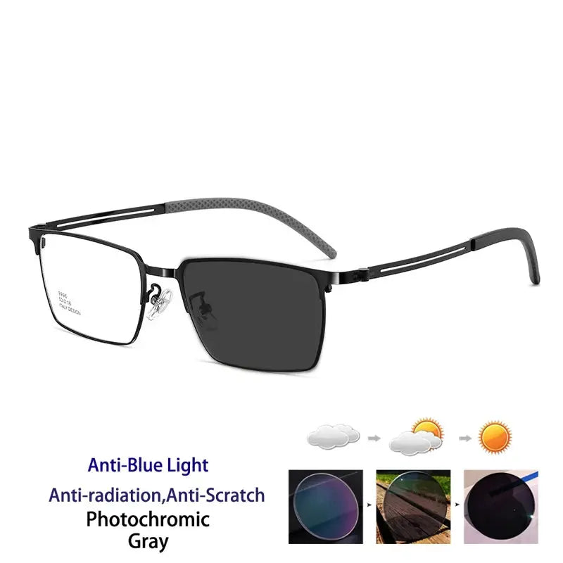Unisex Polygon Full Rim Alloy Reading Glasses 79996 — view 4 | Rx Spectacle