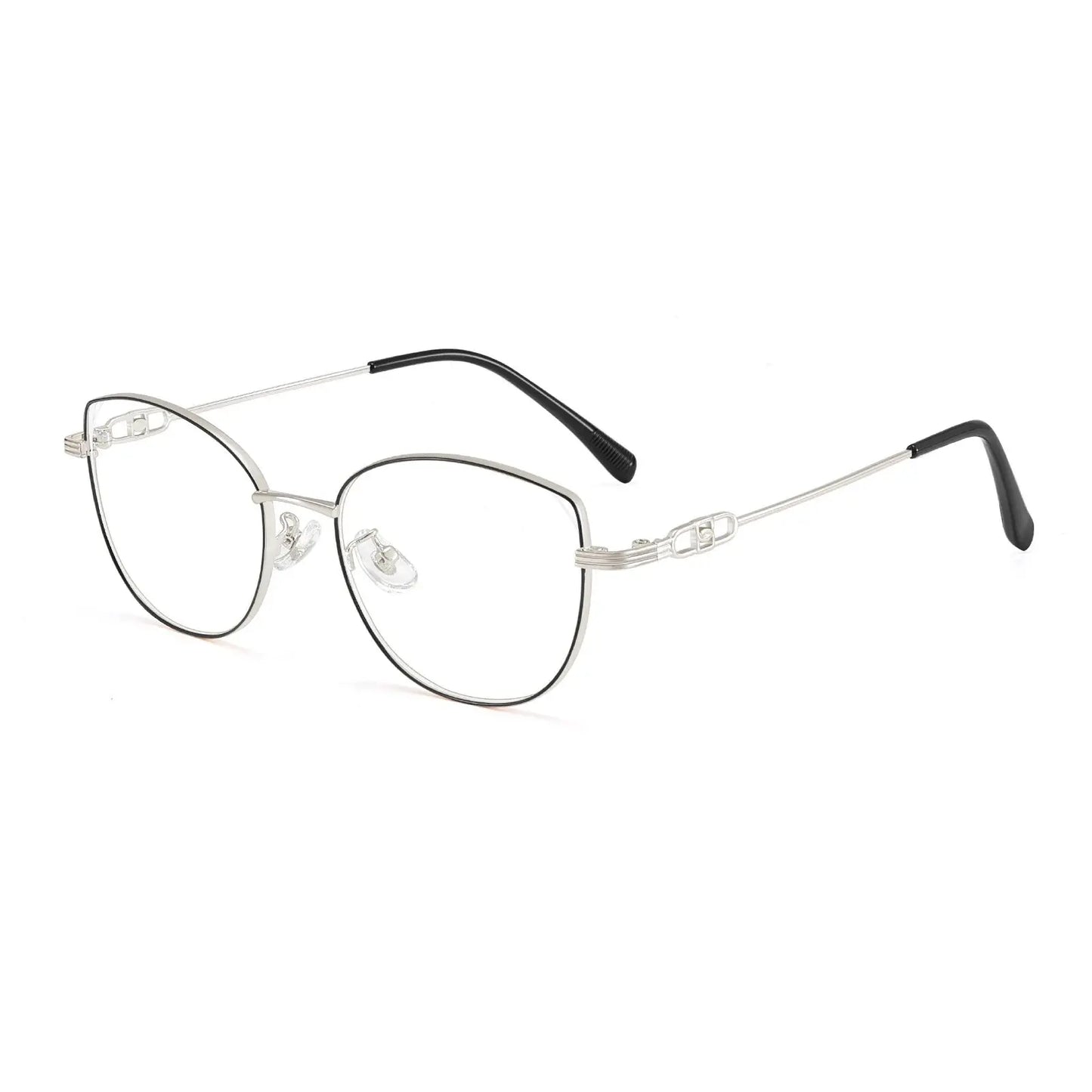 Women's Cat Eye Full Rim Alloy Prescription Glasses 931181 — view 7 | Rx Spectacle