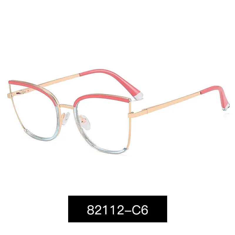 Women's Cat Eye Full Rim TR90 Prescription Glasses 82112 — view 12 | Rx Spectacle