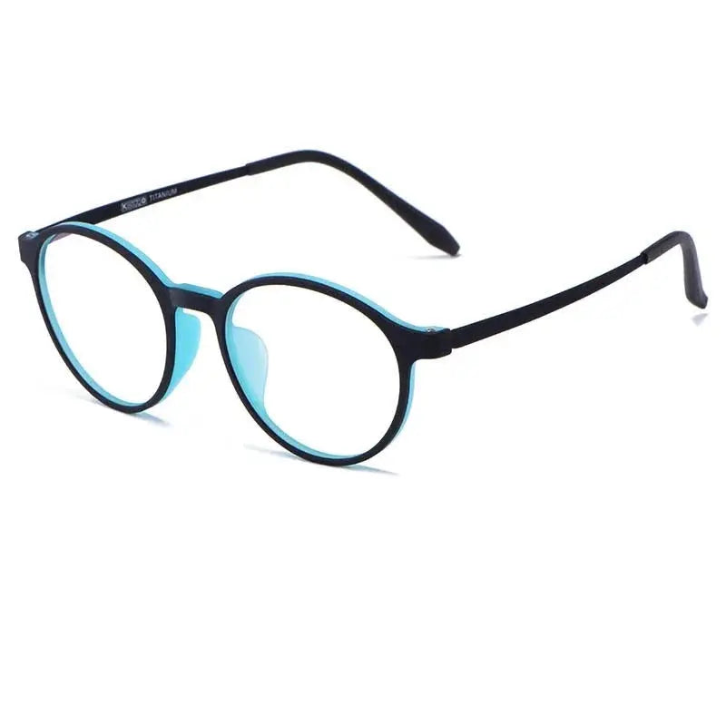 Women's Round Full Rim Titanium Prescription Glasses 73050 — view 5 | Rx Spectacle