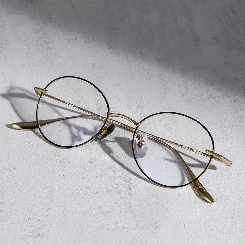 Women's Oval Full Rim Titanium Prescription Glasses 844158 — view 6 | Rx Spectacle