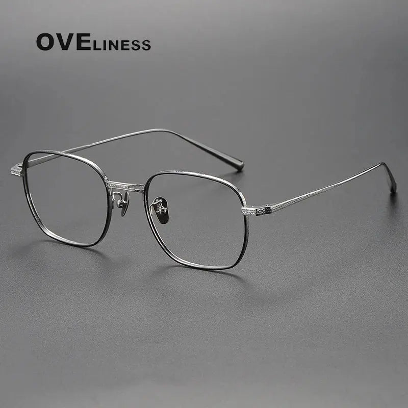 Unisex Polygon Full Rim Titanium Prescription Glasses 369015 — view 3 | Rx Spectacle
