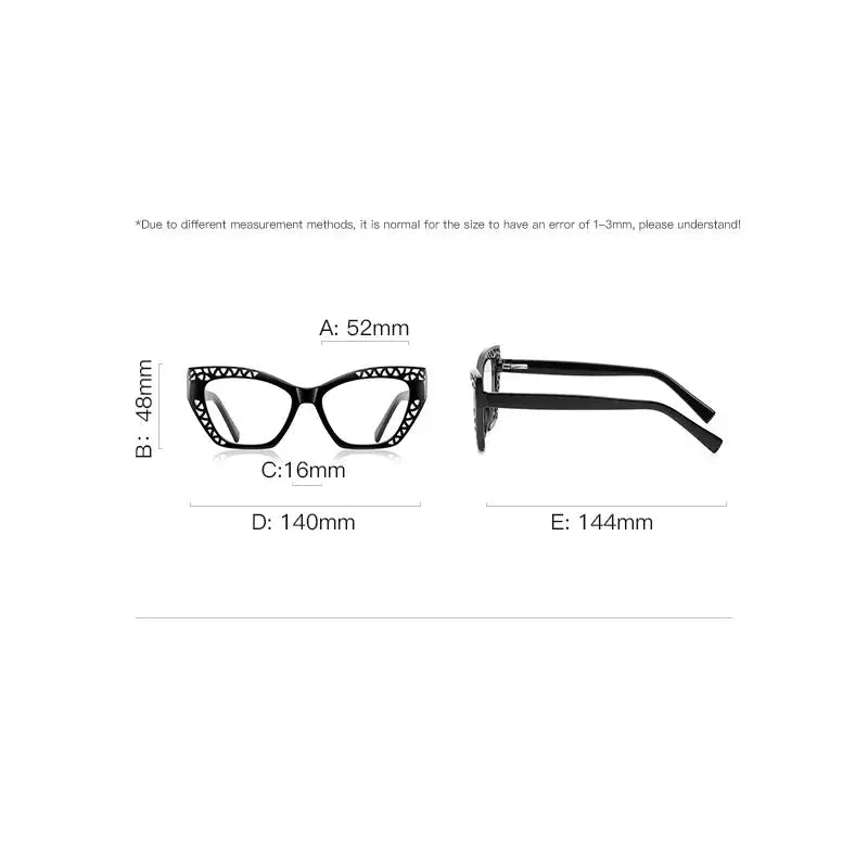 Women's Cat Eye Full Rim Titanium Prescription Glasses 842182 — view 2 | Rx Spectacle