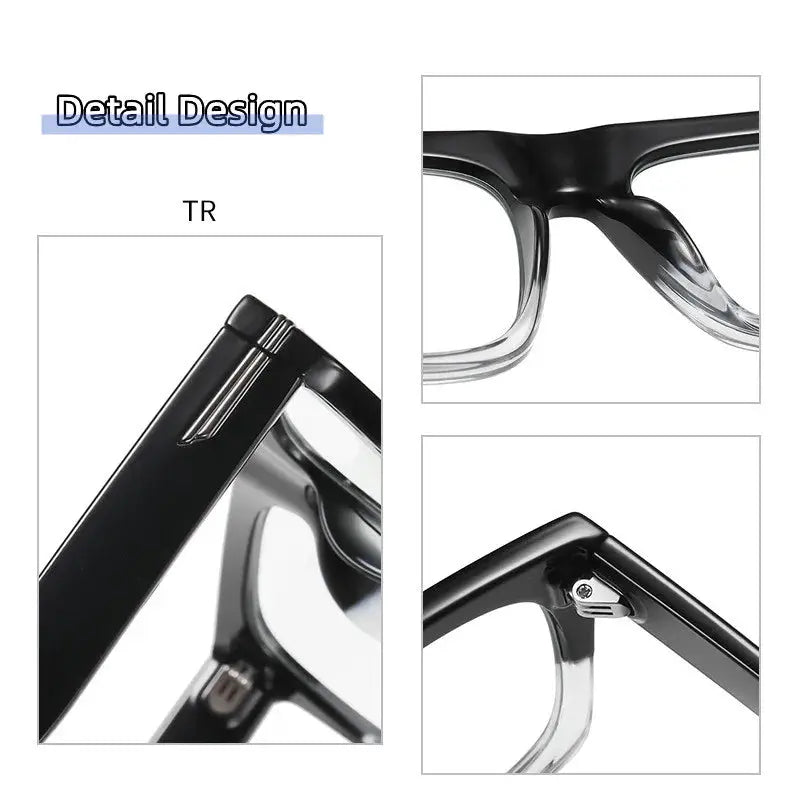 Unisex Square Full Rim Acetate Reading Glasses 3394 — view 3 | Rx Spectacle