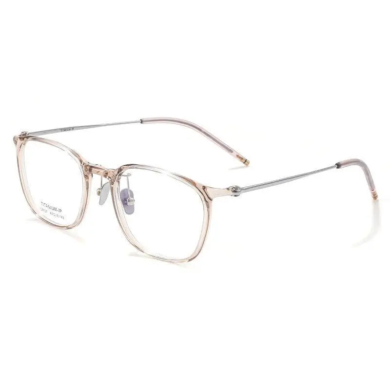 Unisex Square Full Rim Titanium Prescription Glasses L9107 — view 5 | Rx Spectacle