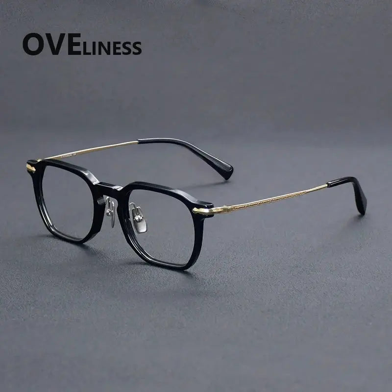 Unisex Square Full Rim Titanium Prescription Glasses 926024 — view 3 | Rx Spectacle