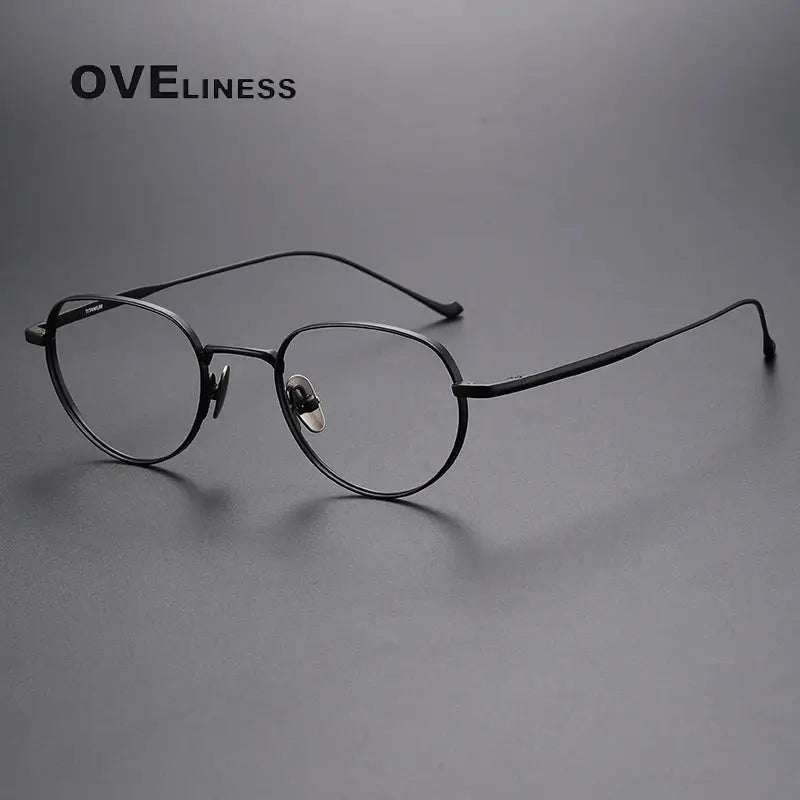 Women's Oval Full Rim Titanium Prescription Glasses 133229 — view 4 | Rx Spectacle