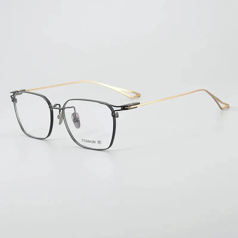 Unisex Square Full Rim Titanium Prescription Glasses 9497 — view 4 | Rx Spectacle