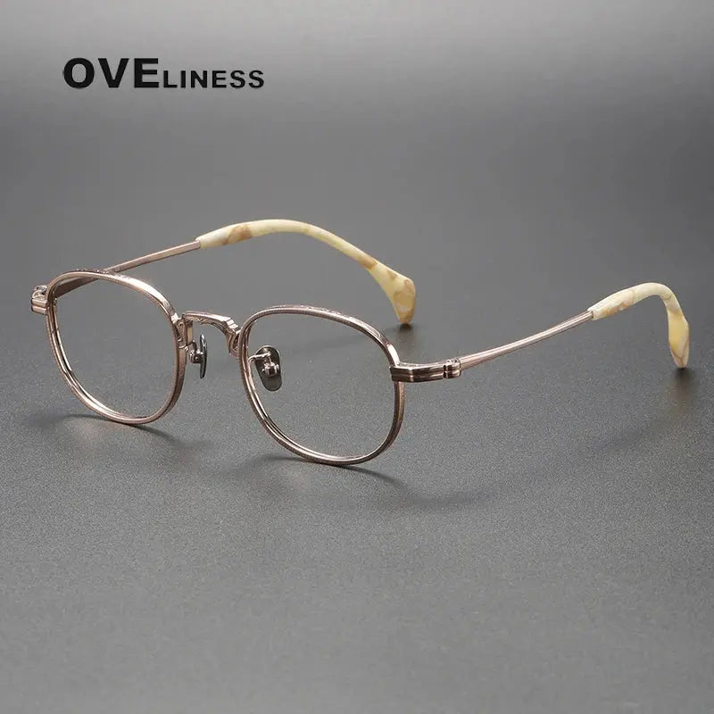 Women's Oval Full Rim Titanium Prescription Glasses 380866 — view 5 | Rx Spectacle