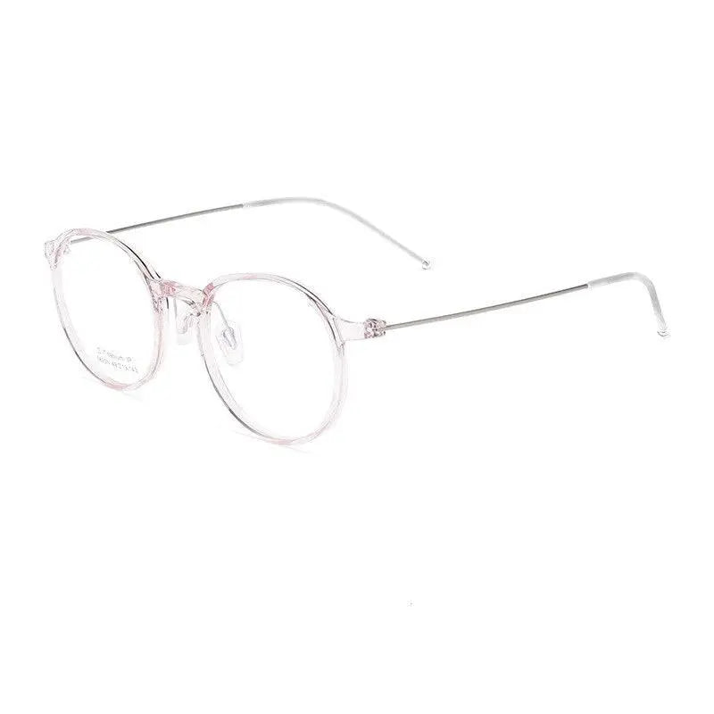 Unisex Round Full Rim Titanium Prescription Glasses 5825M — view 6 | Rx Spectacle