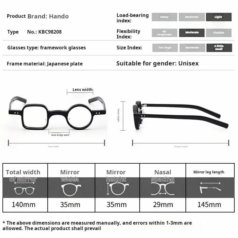 Unisex Square Full Rim Acetate Prescription Glasses 98208 — view 2 | Rx Spectacle