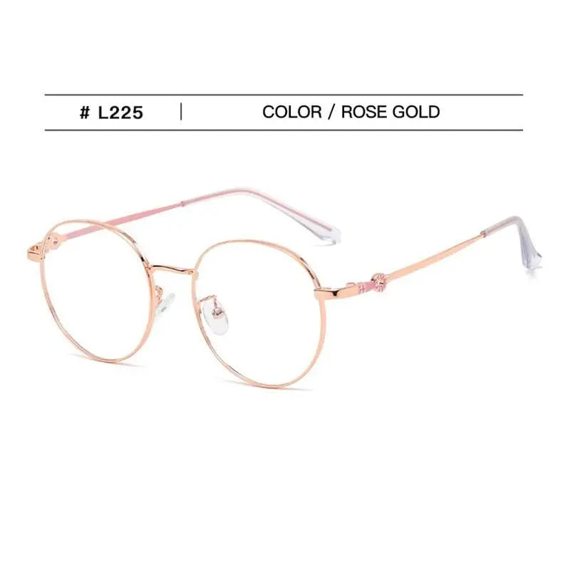 Unisex Round Full Rim Stainless Steel Prescription Glasses L225 — view 4 | Rx Spectacle
