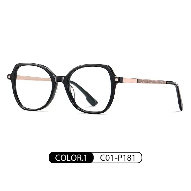 Women's Square Full Rim Acetate Prescription Glasses 9225 — view 7 | Rx Spectacle