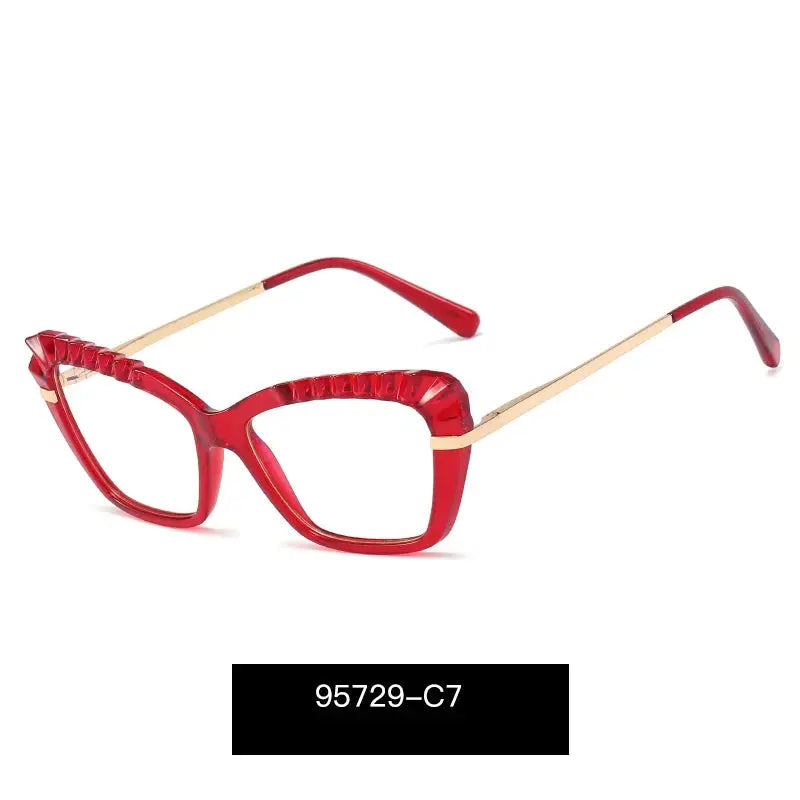 Women's Cat Eye Full Rim TR90 Prescription Glasses 95729 — view 4 | Rx Spectacle