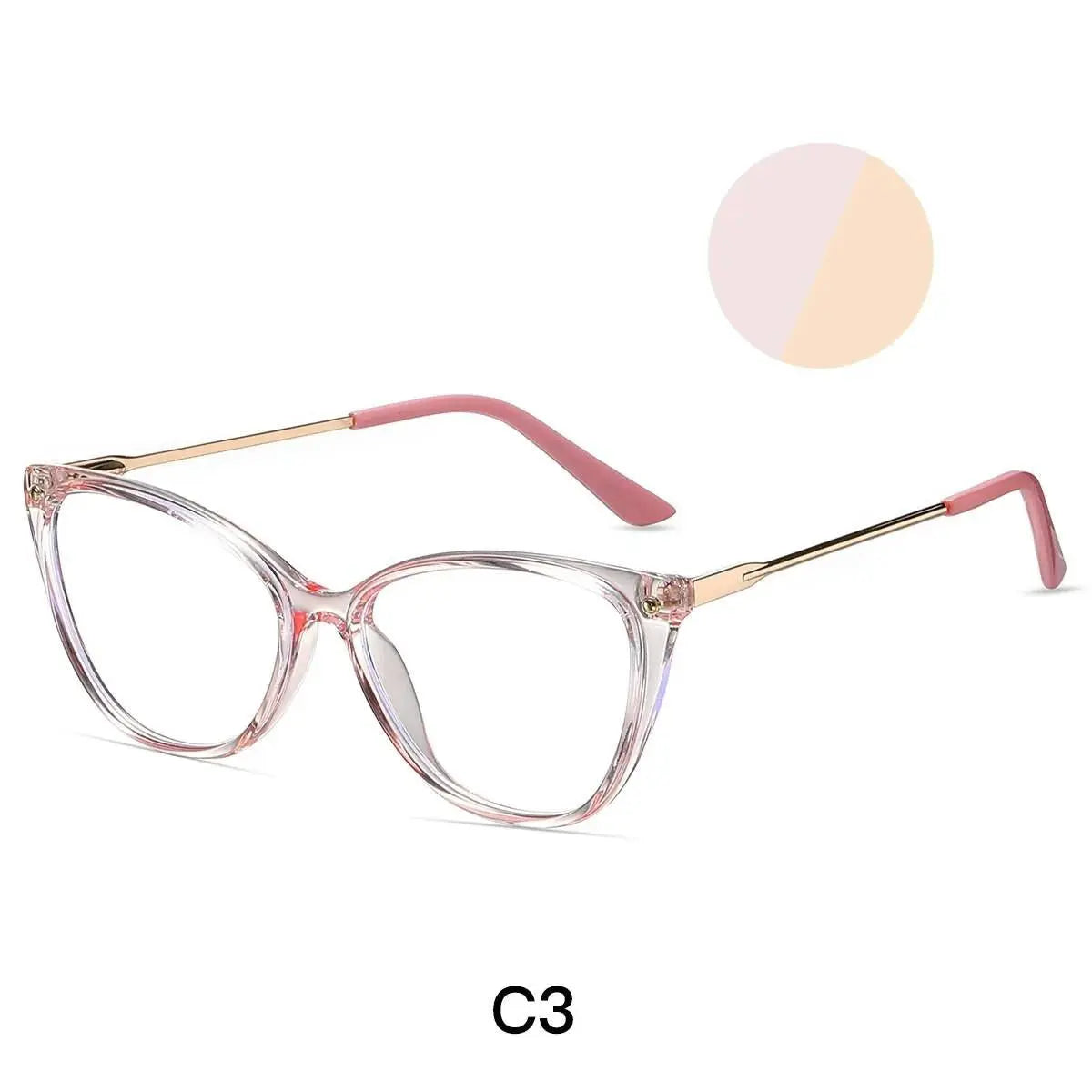 Women's Cat Eye Full Rim TR90 Prescription Glasses 87008 — view 8 | Rx Spectacle