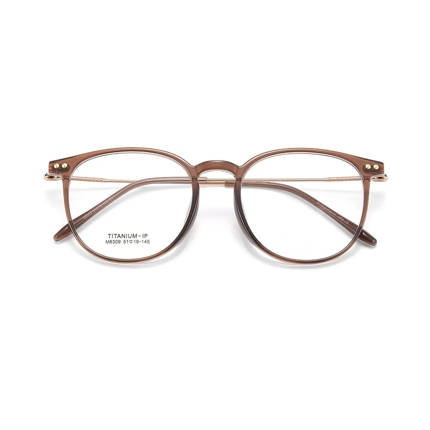 Unisex Square Full Rim Titanium Prescription Glasses 638309 — view 5 | Rx Spectacle