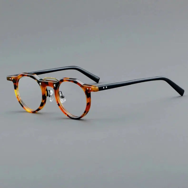 Unisex Round Full Rim Acetate Prescription Glasses Y5805 — view 13 | Rx Spectacle