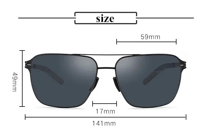Men's Square Full Rim Stainless Steel Prescription Glasses 491759 — view 9 | Rx Spectacle