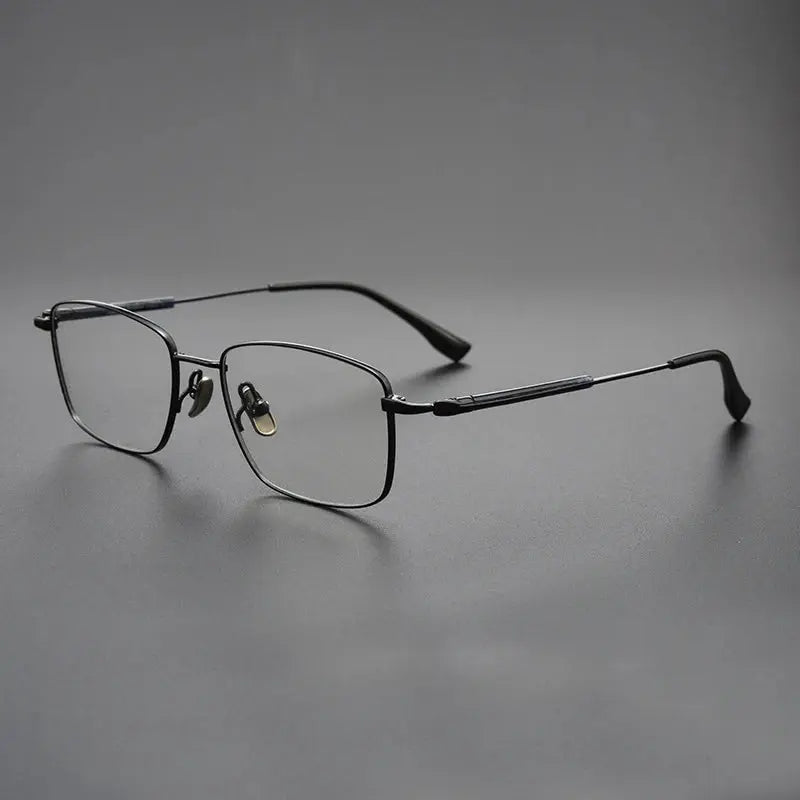 Unisex Square Full Rim Titanium Prescription Glasses 366825 — view 3 | Rx Spectacle