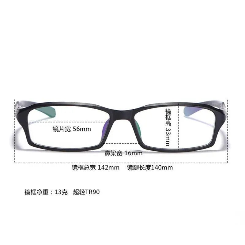 Men's Rectangular Full Rim TR90 Sports Glasses 6059 — view 14 | Rx Spectacle