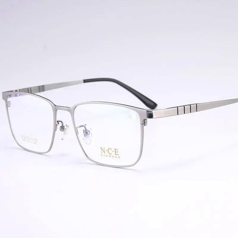 Men's Square Full Rim Titanium Prescription Glasses 5008 — view 2 | Rx Spectacle