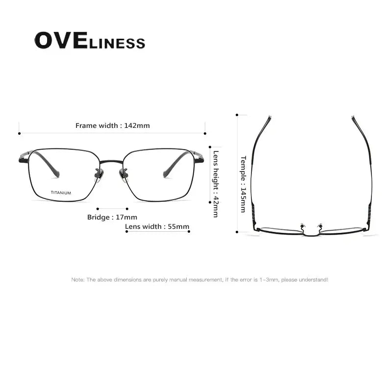 Men's Polygon Full Rim Titanium Prescription Glasses 80904 — view 2 | Rx Spectacle