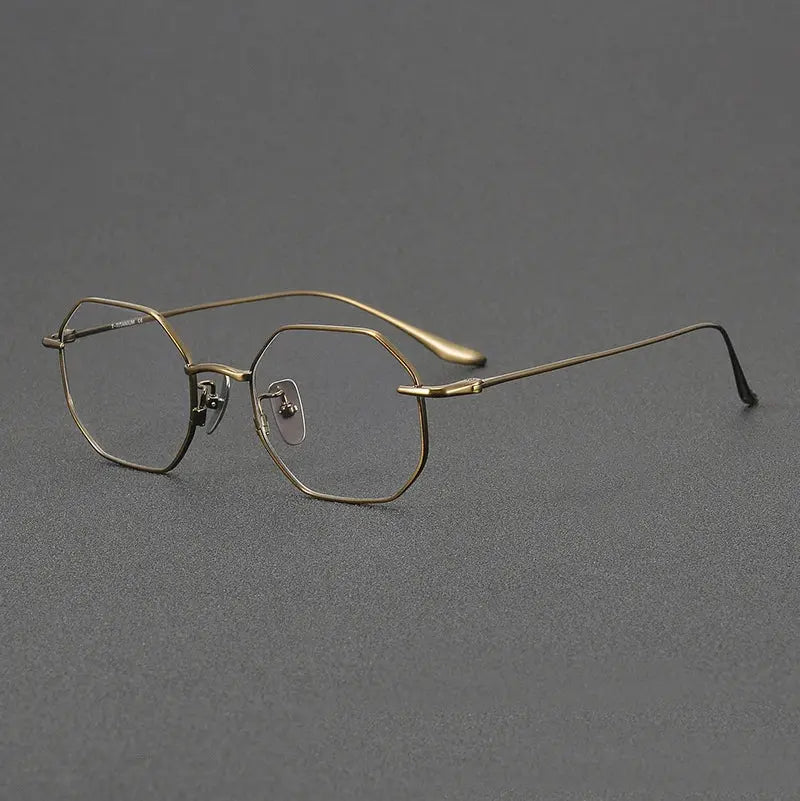 Women's Polygon Full Rim Titanium Prescription Glasses 396174 — view 3 | Rx Spectacle