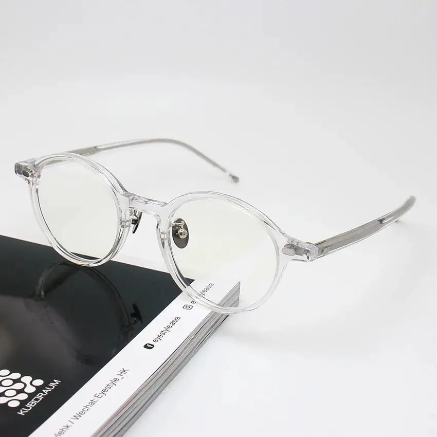 Unisex Round Full Rim Acetate Prescription Glasses 61705 — view 6 | Rx Spectacle