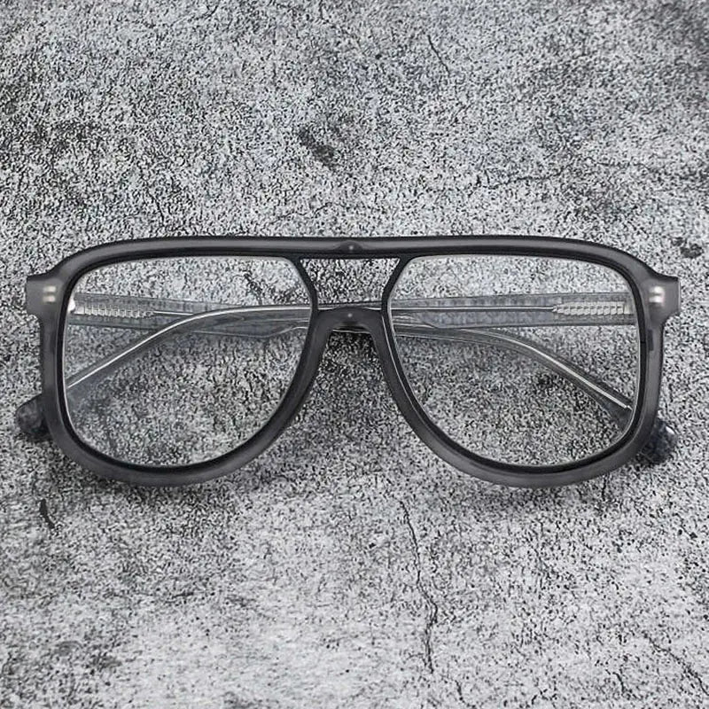Unisex Square Full Rim Alloy Double Bridge Prescription Glasses 2230 — view 3 | Rx Spectacle