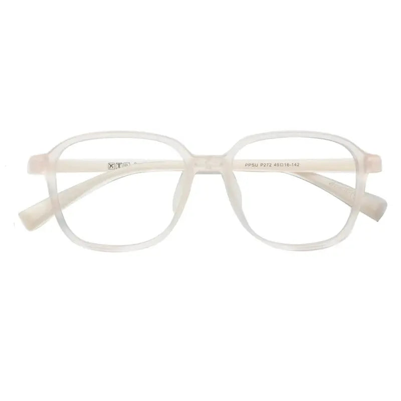 Unisex Square Full Rim Titanium Prescription Glasses P272 — view 6 | Rx Spectacle