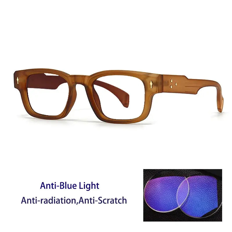 Unisex Rectangular Full Rim Acetate Prescription Glasses 341000 — view 9 | Rx Spectacle