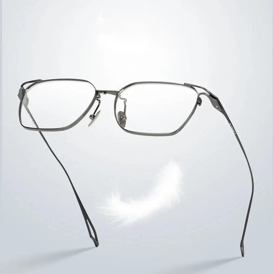 Unisex Square Full Rim Titanium Prescription Glasses 9497 — view 1 | Rx Spectacle