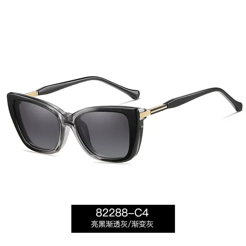 Women's Square Full Rim TR90 Clip-On Prescription Glasses 382288 — view 4 | Rx Spectacle