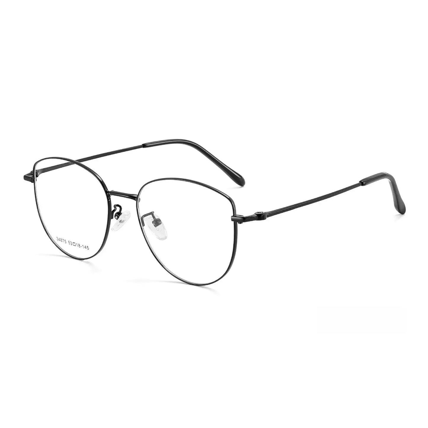 Women's Cat Eye Full Rim Alloy Prescription Glasses 34875 — view 5 | Rx Spectacle