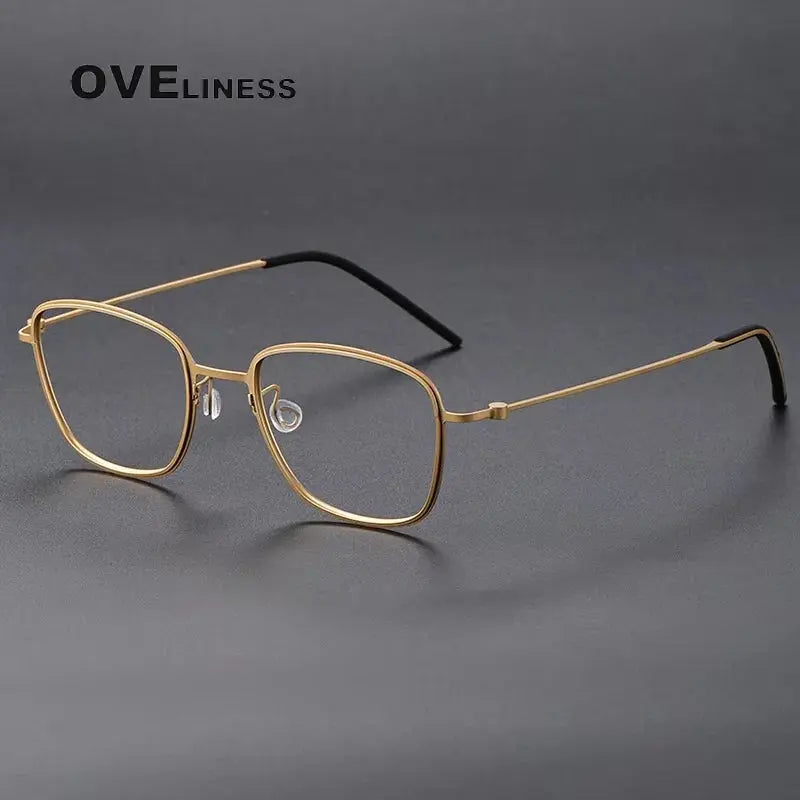 Women's Polygon Full Rim Titanium Prescription Glasses 55304 — view 5 | Rx Spectacle